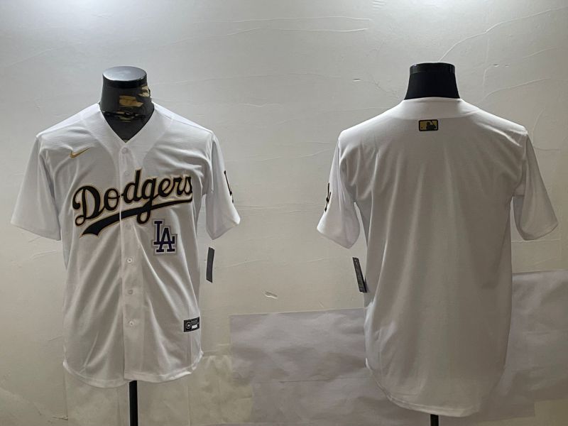 Men Los Angeles Dodgers Blank White Game 2024 Nike MLB Jersey style 12059